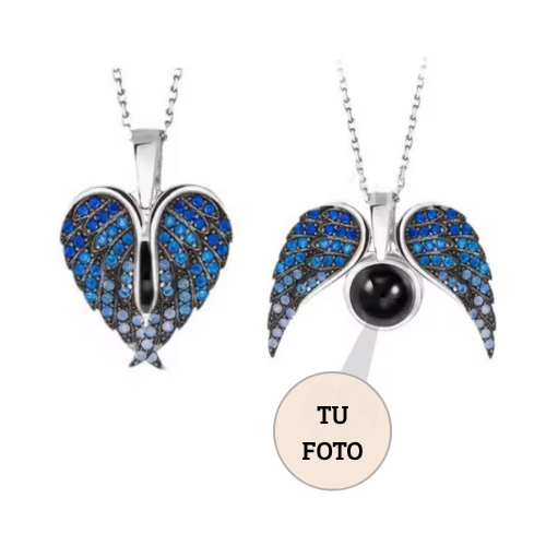 Collar Alas Corazón Personalizado