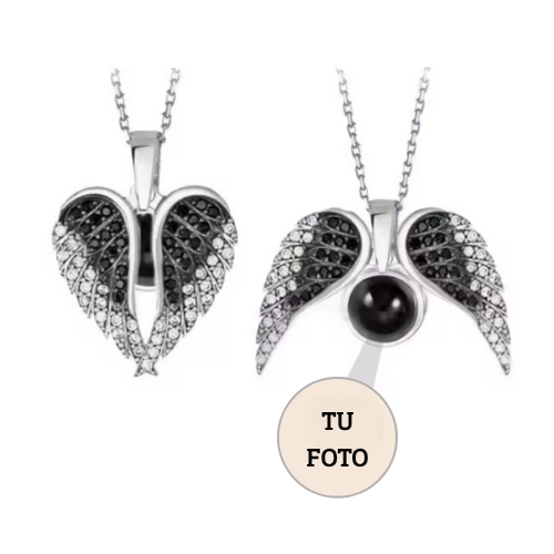 Collar Alas Corazón Personalizado