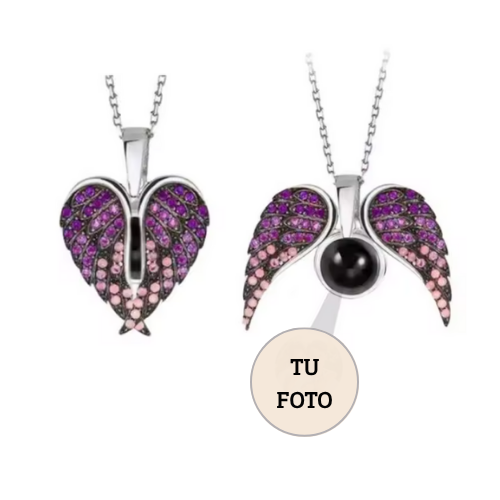 Collar Alas Corazón Personalizado