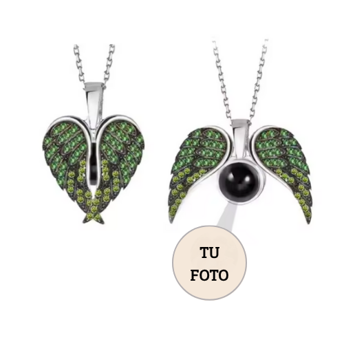 Collar Alas Corazón Personalizado
