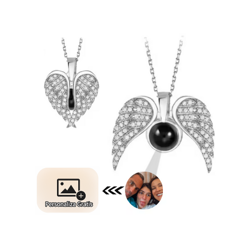 Collar Alas Corazón Personalizado
